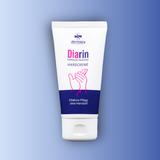 Diarin Produktfoto Handcreme Frontansicht vor blauem Hintergrund
